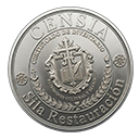 Moneda Censia Plata 128